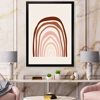 Terracotta Minimalist Boho Rainbow I  Wall Art