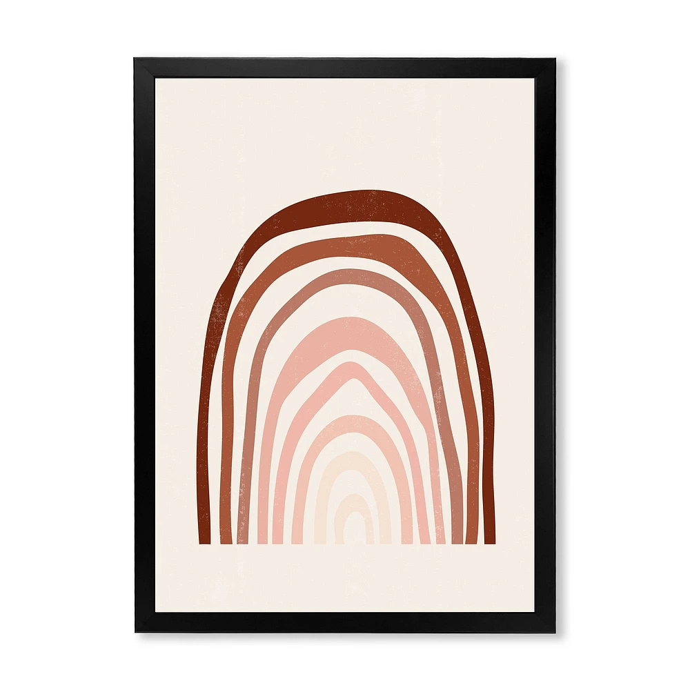 Terracotta Minimalist Boho Rainbow I  Wall Art