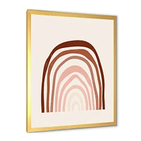 Terracotta Minimalist Boho Rainbow I  Wall Art