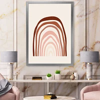 Terracotta Minimalist Boho Rainbow I  Wall Art