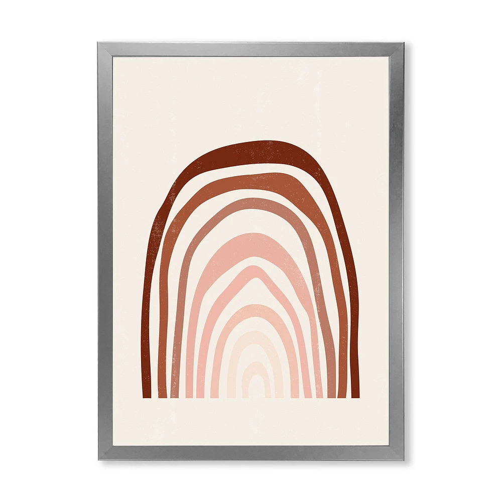 Terracotta Minimalist Boho Rainbow I  Wall Art