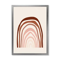 Terracotta Minimalist Boho Rainbow I  Wall Art