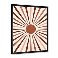 Geometric Radiant Sun  Canvas Wall Art