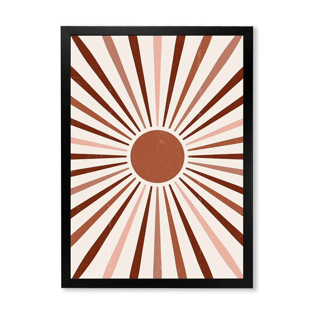 Geometric Radiant Sun  Canvas Wall Art