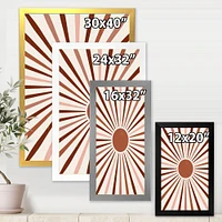 Geometric Radiant Sun  Canvas Wall Art