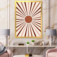 Geometric Radiant Sun  Canvas Wall Art