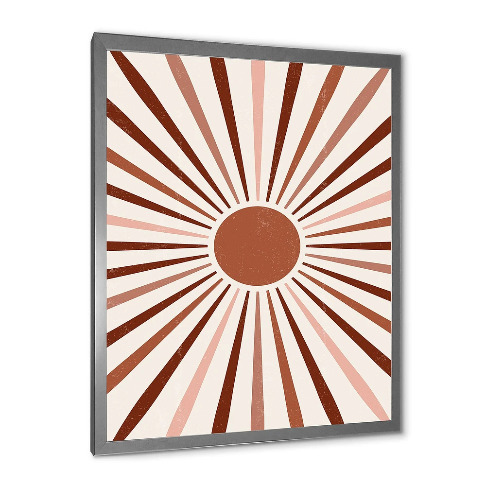 Geometric Radiant Sun  Canvas Wall Art