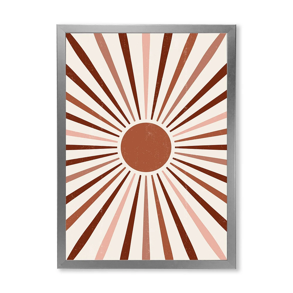 Geometric Radiant Sun  Canvas Wall Art