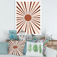 Geometric Radiant Sun  Canvas Wall Art