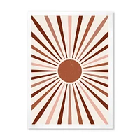 Geometric Radiant Sun  Canvas Wall Art