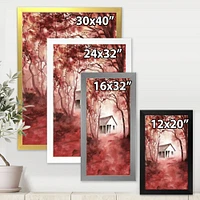 Toile « House Red Autumn Woods »