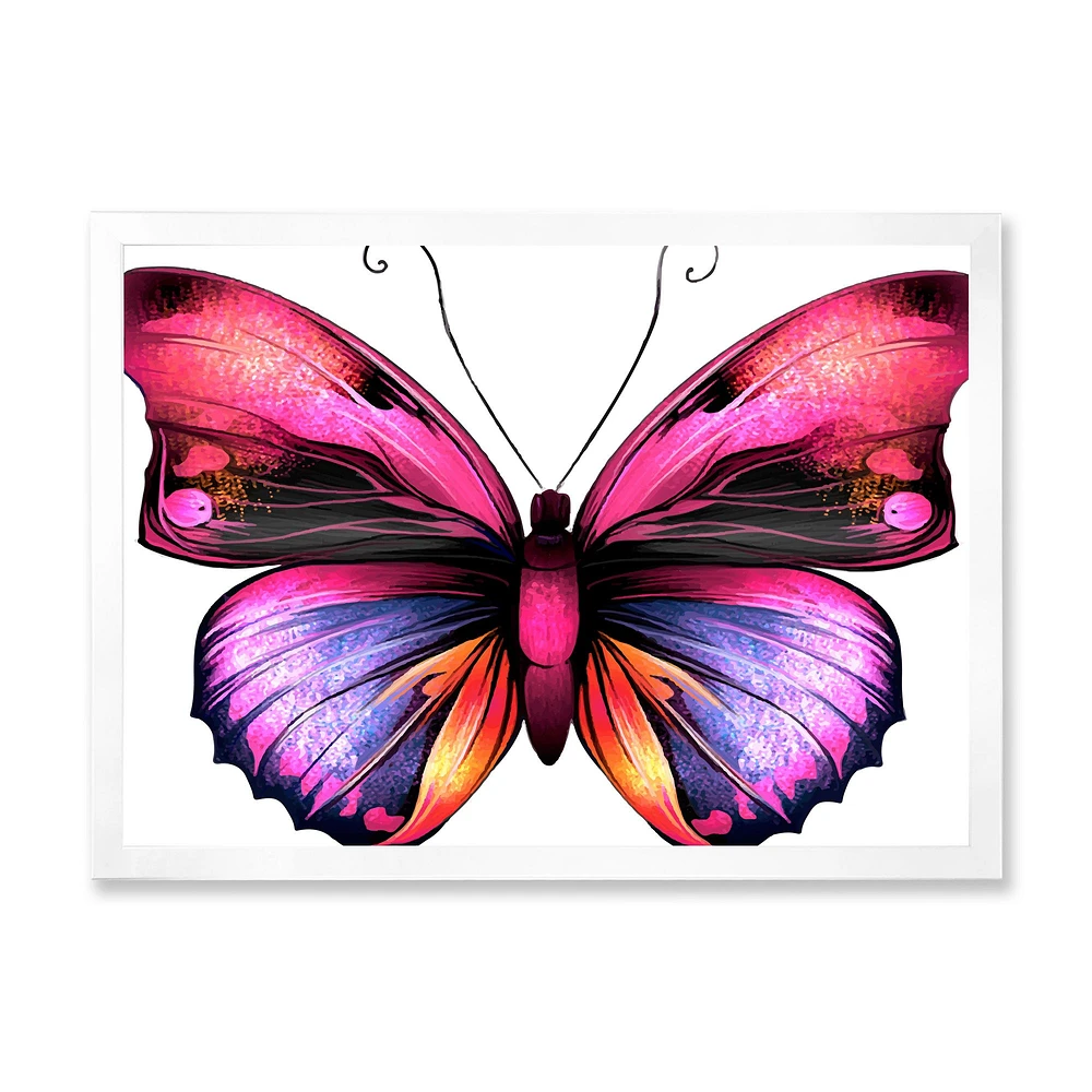 Toile « Bright Pink Butterfly Portrait