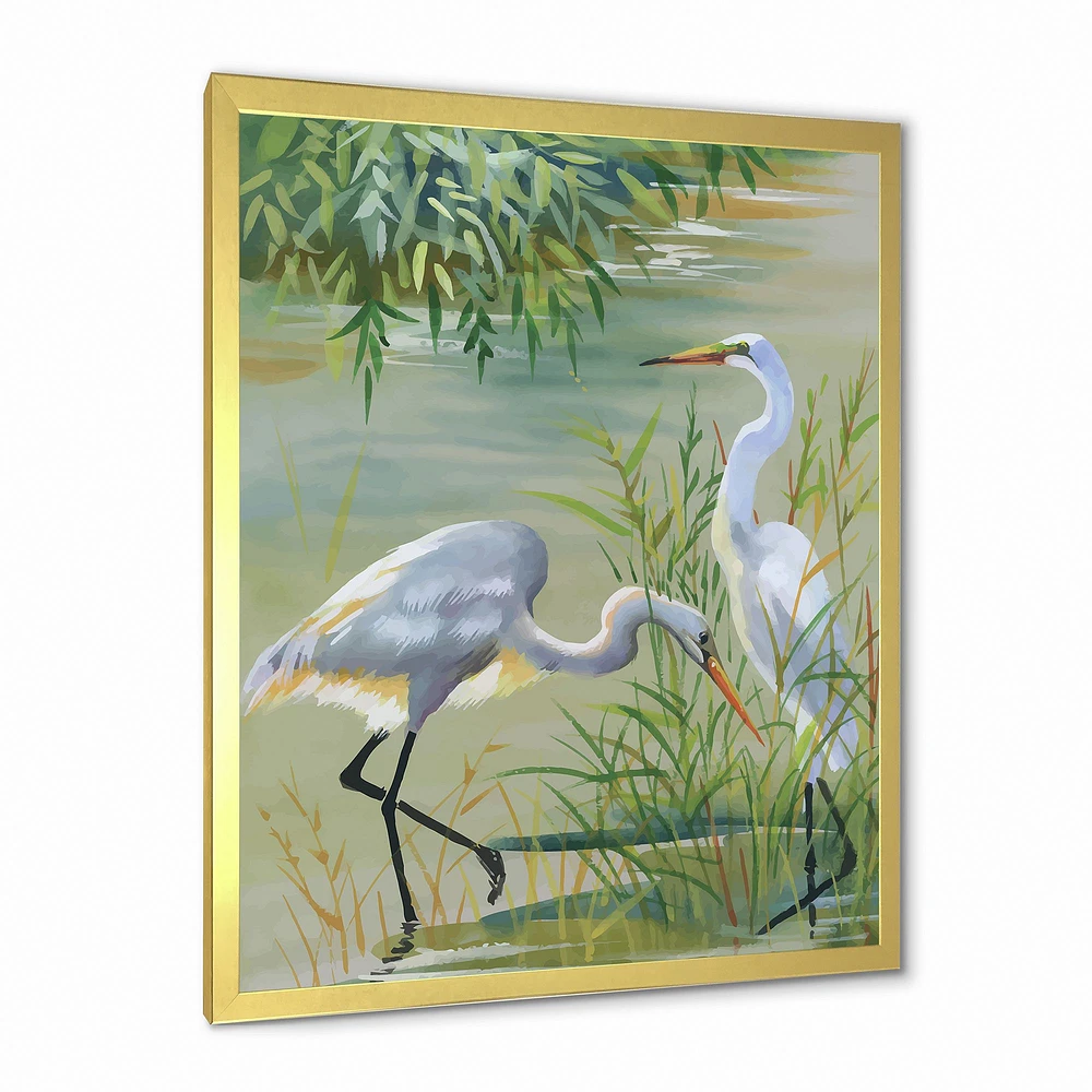 Toile « Heron Birds I »