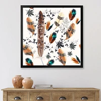 Multicolored Feather Pattern  Wall Art