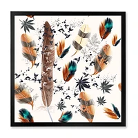 Multicolored Feather Pattern  Wall Art