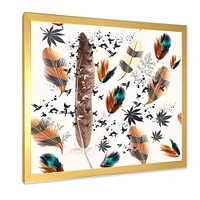 Multicolored Feather Pattern  Wall Art