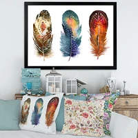 Toile « Colourful Boho Feather Set IX