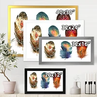 Toile « Colourful Boho Feather Set IX