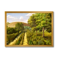 Toile « Vibrant Country Road During Summer