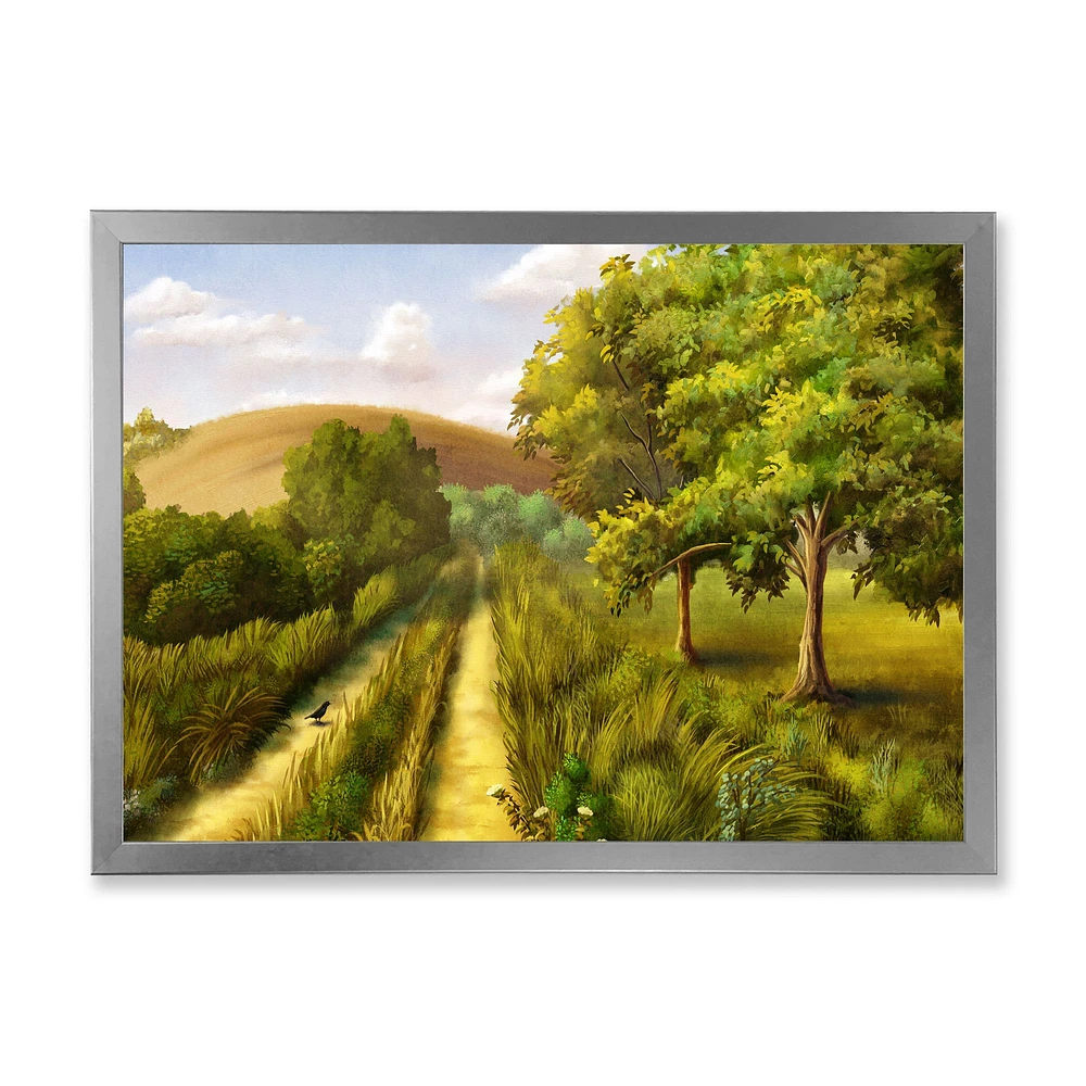 Toile « Vibrant Country Road During Summer