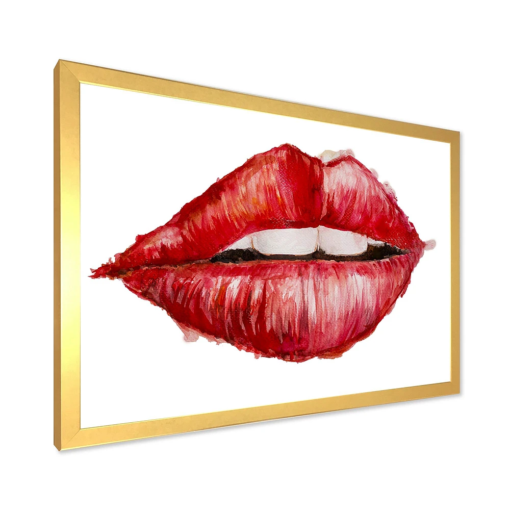 Valentines Day Red Woman Lips  Wall Art