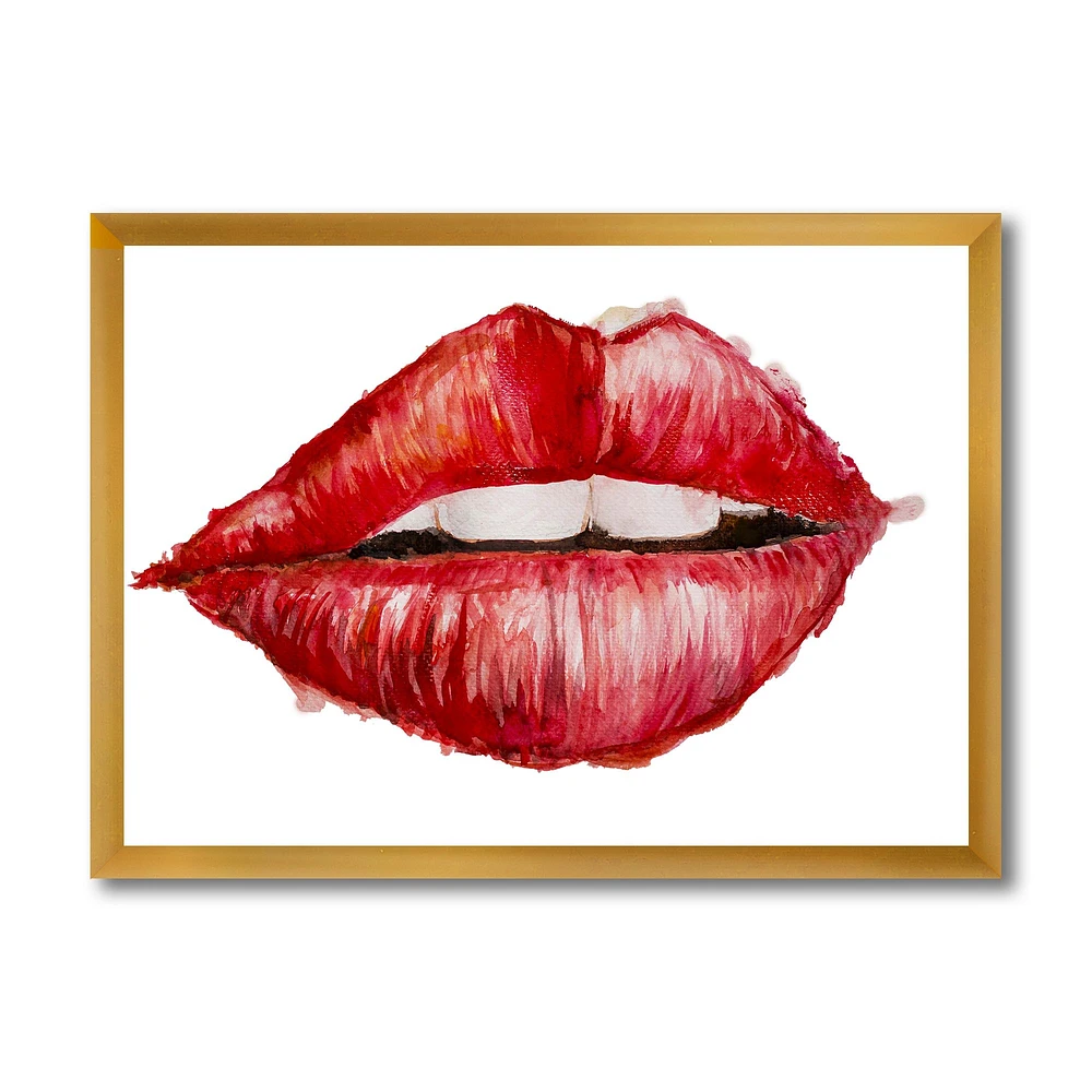 Valentines Day Red Woman Lips  Wall Art