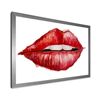 Valentines Day Red Woman Lips  Wall Art