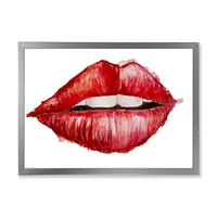 Valentines Day Red Woman Lips  Wall Art