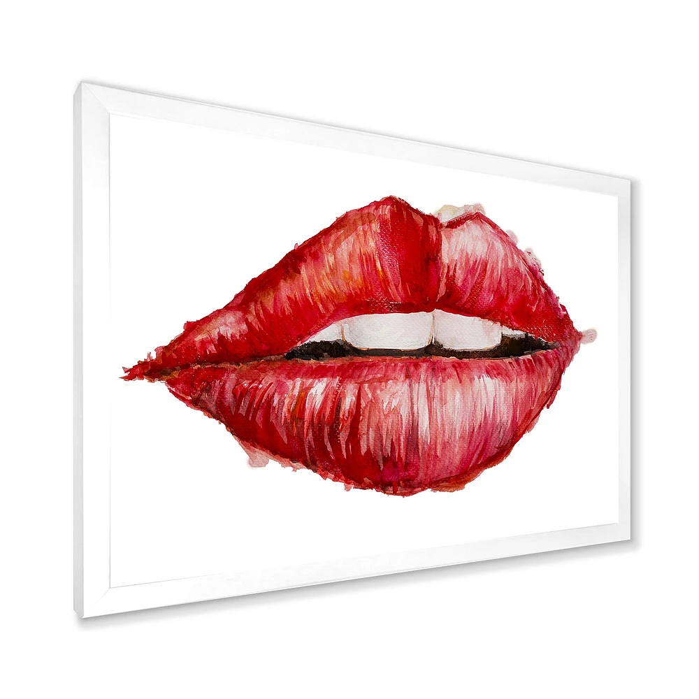 Valentines Day Red Woman Lips  Wall Art