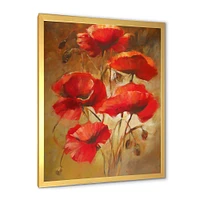 Toile « Red Blossoming Poppies IV »