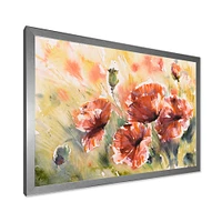 Red Poppy on A Field  Wall Art