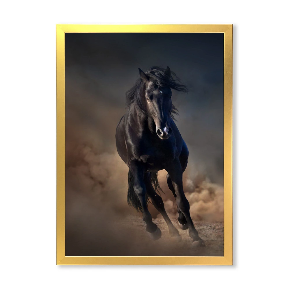 Toile « Portrait of Thoroughbred Nonius Stallion Horse I »