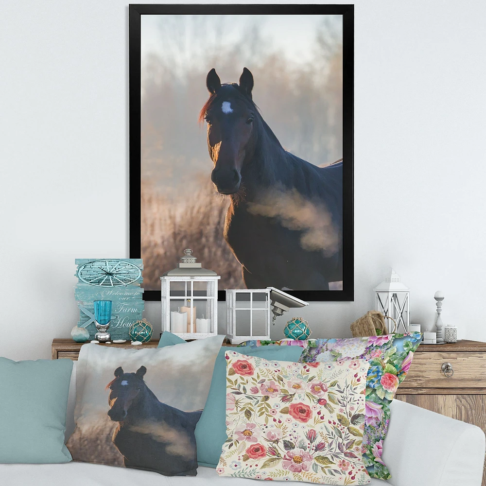 Portrait of A Horse on An Autumn Morning  Wall Art