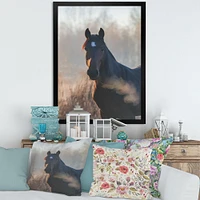 Portrait of A Horse on An Autumn Morning  Wall Art