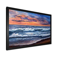 Sunset Over The Blue Ocean II  Wall Art