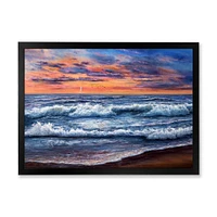 Sunset Over The Blue Ocean II  Wall Art