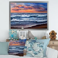 Sunset Over The Blue Ocean II  Wall Art