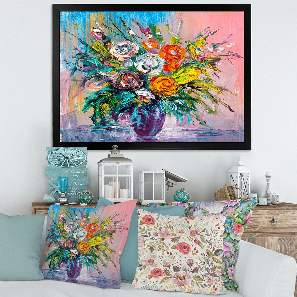 Bouquet of VIbrant Flowers  Wall Art