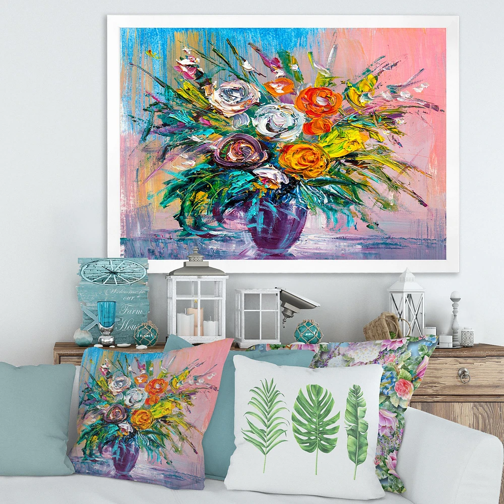 Bouquet of VIbrant Flowers  Wall Art