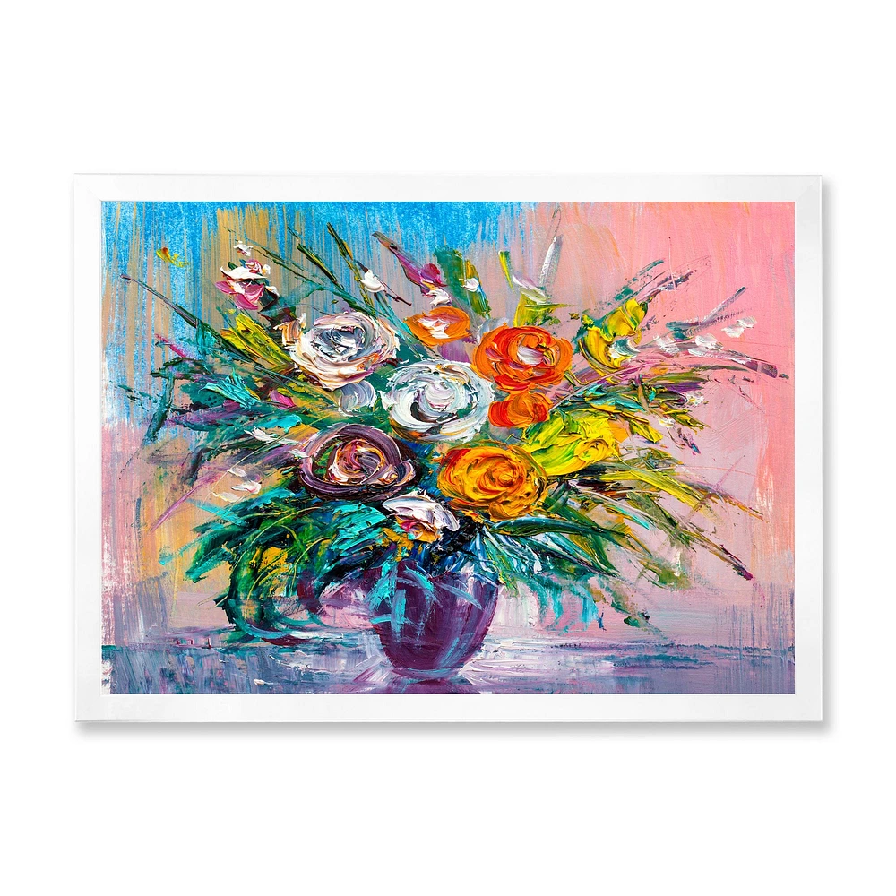 Bouquet of VIbrant Flowers  Wall Art