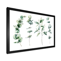 Green Eucalyptus Branches I  Canvas Wall Art Print