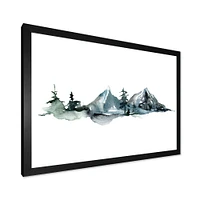 Minimalistic Winter Mountains and Fir Forest III Wall Art