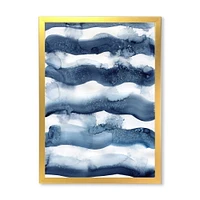 Toile imprimée « Abstract Classic Blue Waves »