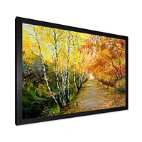 River in The Autumn Woods Wall Art