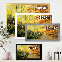 River in The Autumn Woods Wall Art