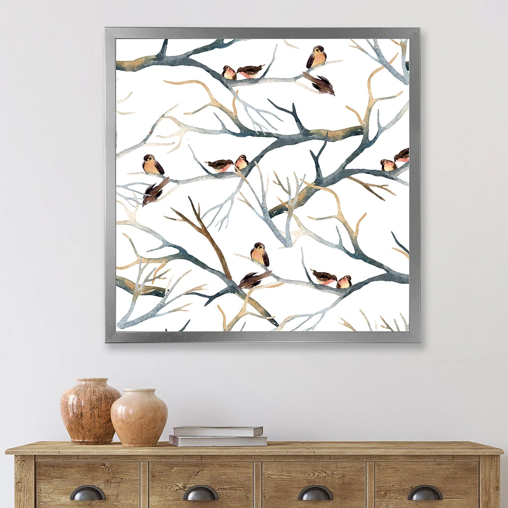 Little Birds on The Tree Branches I  Wall Art