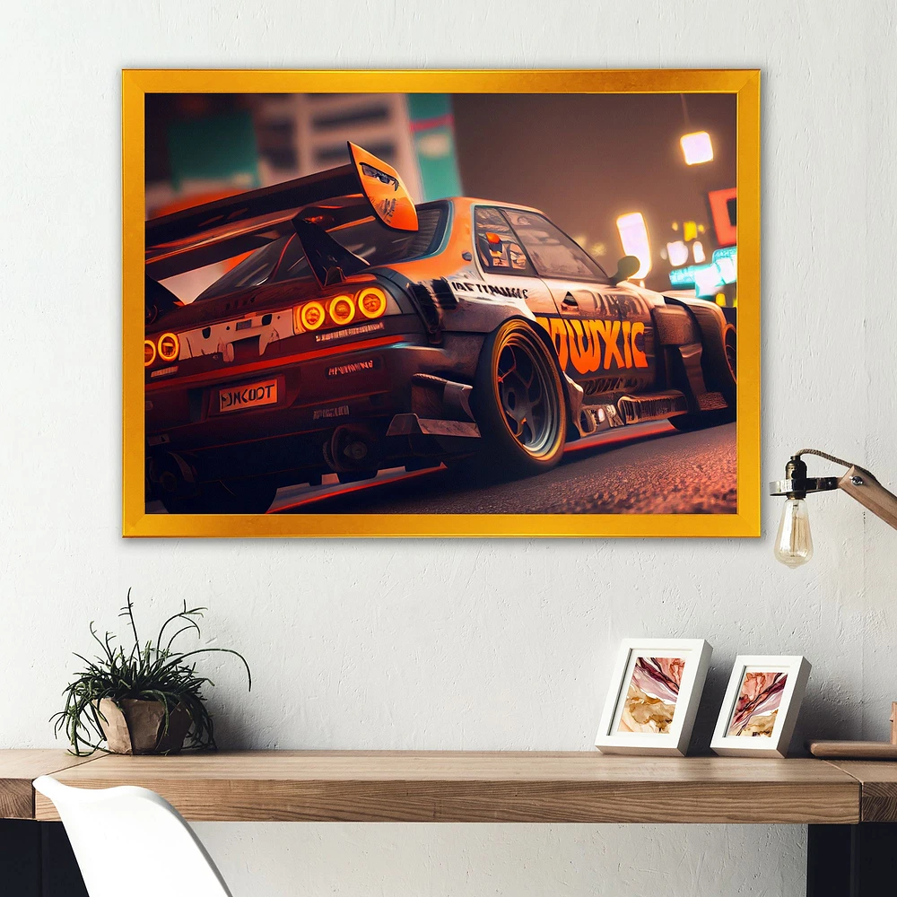 Tunning Car Drifting Tokyo V Wall Art