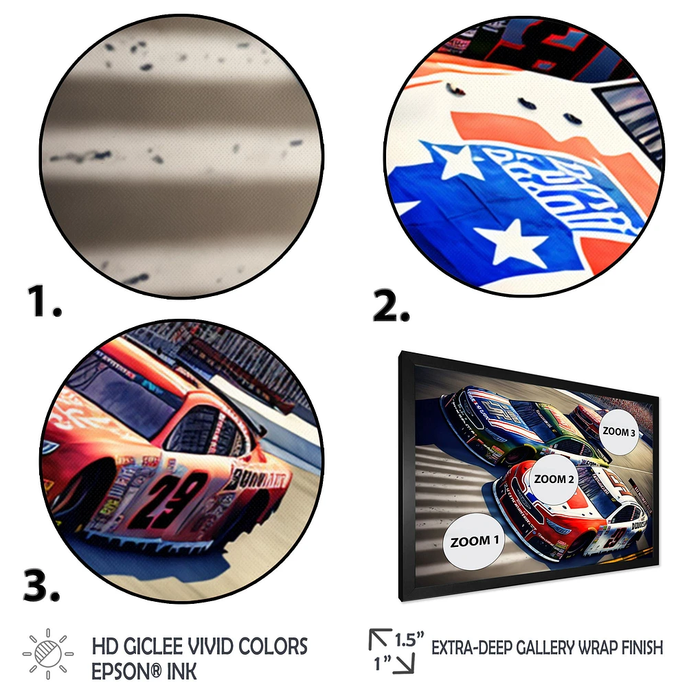 American Race Car Framed Wall Art
