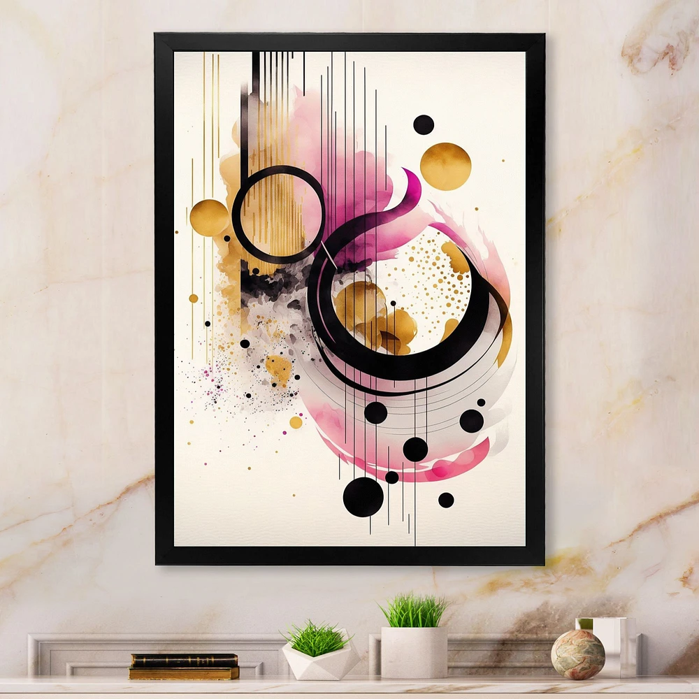 Pink Watercolor Abstract Wall Art