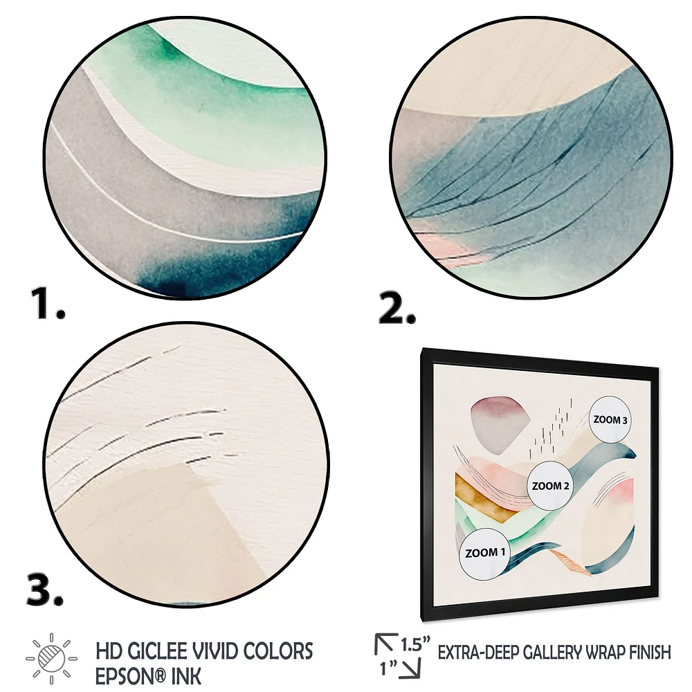 Multi-Color Pastel Waves Wall Art